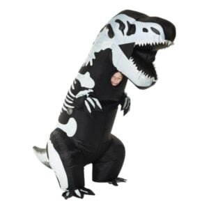 Oppustelig T-Rex Skelet Børnekostume - One size