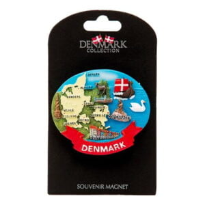 Souvenir Denmark Kort Magnet
