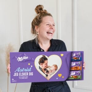 Personlig Mega Milka Chokolade med eget design - 600 gram